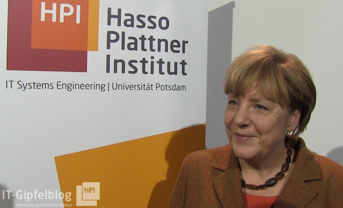 German Chancellor Angela Merkel at Hasso Plattner Institute